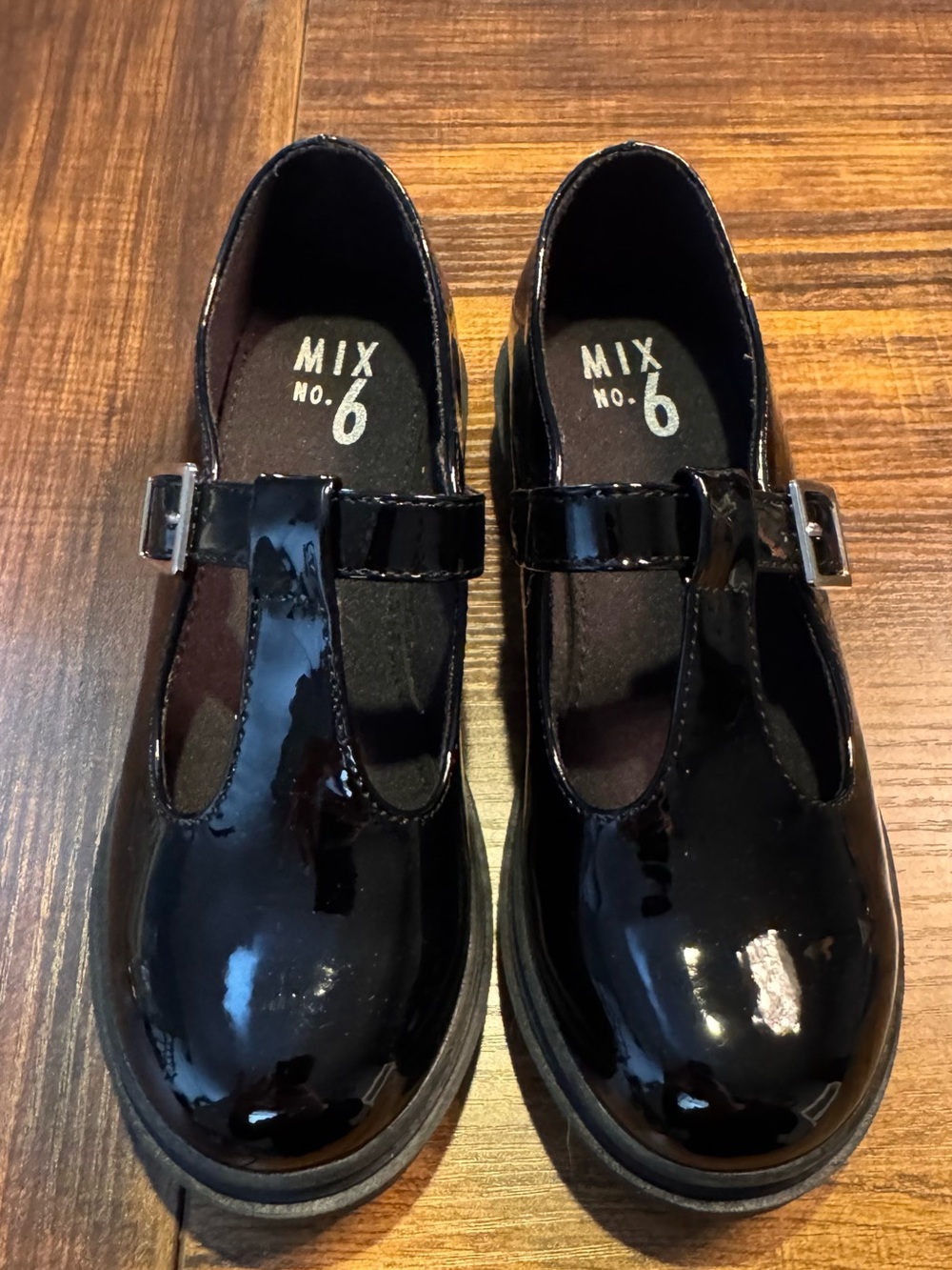 Mix No. 6 Girls' Black Patent T-Strap Mary Jane Dress Shoes